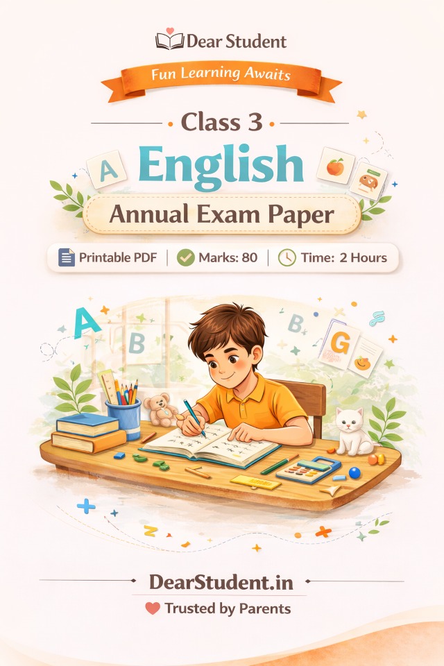 Class 3 English Annual Exam Paper thumbnail